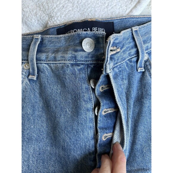 Veronica Beard Daniela Straight Leg Jeans Size 27 Waist  Button Fly Classic Demi - Picture 4 of 6